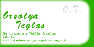 orsolya teglas business card
