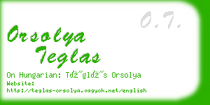 orsolya teglas business card